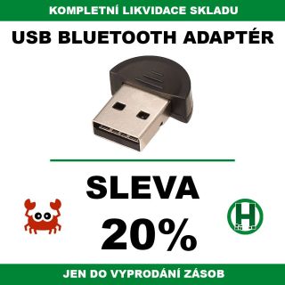 SLEVA 20 % NA USB BLUETOOTH ADAPTÉR - JEN DO VYPRODÁNÍ ZÁSOB https://www.help-man.cz/ostatni/bluetooth-adapter-v2-0-ly482/...
