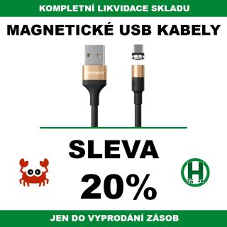 SLEVA 20 % NA MAGNETICKÉ USB KABELY - JEN DO VYPRODÁNÍ ZÁSOB https://www.help-man.cz/m1/ V únoru 2025 vyprodáváme všechny...